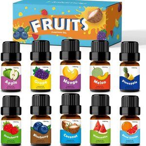 Fruity Fragrance Oil for Candle & Soap Making, Premium Fruit Essential Oils, 10